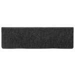 vidaXL Tapis d'escalier 15 Pièces tissu aiguilleté 65x21x4 cm anthracite