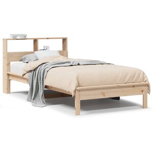 vidaXL Lit bibliothèque sans matelas 90x190 cm bois de pin massif