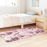 vidaXL Tapis Shaggy à poils longs NAVARRA rose poudré 80x150 cm
