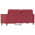 vidaXL Canapé à 2 places Rouge bordeaux 140 cm Similicuir