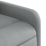 vidaXL Fauteuil inclinable de massage en tissu gris clair