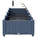 vidaXL Pots de jardin Gris 160 x 40 x 22 cm Acier