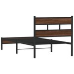 vidaXL Cadre de lit sans matelas chêne marron 75x190cm bois ingénierie