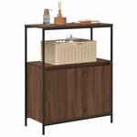 vidaXL Meuble de salle de bain avec étagères chêne marron 76 5x35x95cm