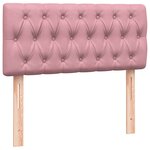 vidaXL Sommier à lattes de lit avec matelas et LED rose 90x210 cm velours