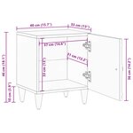 vidaXL Cabinet de chevet 2 Pièces Marron 40 x 33 5 x 46 cm
