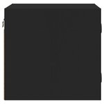 vidaXL Tables de chevet avec portes en verre 2 Pièces noir 35x37x35 cm