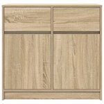 vidaXL Buffet avec tiroir chêne sonoma 80x34x76 cm bois d'ingénierie
