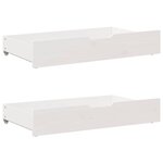 vidaXL Lit bibliothèque sans matelas blanc 140x190 cm bois pin massif