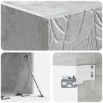 vidaXL Meuble TV mural 78 5 x 41 x 30 cm Gris béton Bois d'ingénierie