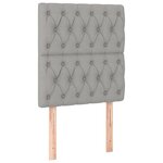 vidaXL Sommier à lattes de lit et matelas et LED Gris clair 80x200cm