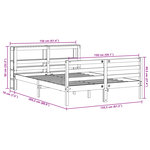 vidaXL Cadre de lit sans matelas blanc 150x200 cm bois de pin massif