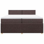 vidaXL Sommier à lattes de lit avec matelas Marron foncé 200x200 cm