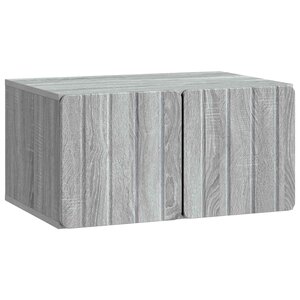 vidaXL Meuble TV mural 59 5 x 41 x 30 cm Sonoma gris Bois d'ingénierie