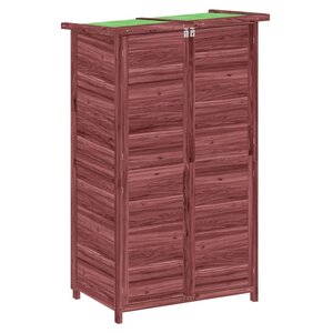 vidaXL Abri à outils de jardin moka 83x57x140 cm bois massif pin