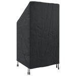 vidaXL Housse de chaise de jardin Noir 70 x 70 x 85 / 125 cm Tissu 210D