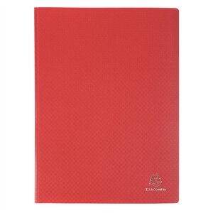 Protège-documents en polypropylène souple OPAK 100 vues - A4 - Rouge x 12 EXACOMPTA