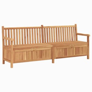 vidaXL banc avec stockage Marron 228 x 60 x 90 cm Bois de teck massif