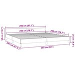 vidaXL Cadre de lit sans matelas noir 200x200 cm velours