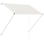 vidaXL Auvent rétractable 100x150 cm Crème