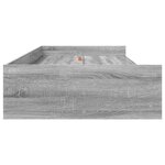 vidaXL Cadre de lit Gris Sonoma 90 x 200 cm Bois d'ingénierie