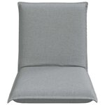 vidaXL Fauteuil de sol ajustable Gris clair Tissu