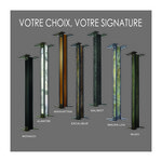 Poteau universel pour boites aux lettres - 80 x 80 x 1000 mm  Aluminium Modèle Monaco