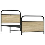 vidaXL Cadre de lit sans matelas 107x203 cm chêne sonoma
