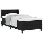 vidaXL Lit boxspring avec matelas avec matelas Noir 90 x 190 cm