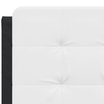 vidaXL Cadre de lit sans matelas noir et blanc 140x200 cm similicuir