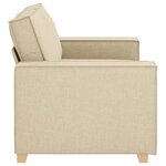 vidaXL Canapé 2 places Crème 120 cm Tissu