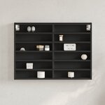 vidaXL Armoire à vitrine noir 80x8 5x58 cm bois d'ingénierie