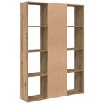 vidaXL Séparateur de pièce/Bibliothèque chêne artisanal 100x24x140 cm