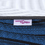 vidaXL Coussins de Matelas Blanc et Bleu 180 x 200 cm
