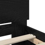 vidaXL Cadre de lit Chêne noir 200 x 200 cm Bois d'ingénierie