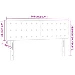 vidaXL Tête de lit à LED Vert foncé 144x5x78/88 cm Velours