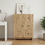 vidaXL Buffet Chêne artisanal 66 x 34 5 x 90 cm Bois d'ingénierie