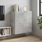 vidaXL Armoire Murale 59 x 31 x 60 cm Bois d'ingénierie Gris béton