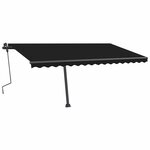 vidaXL Auvent manuel rétractable avec LED 450x300 cm Anthracite