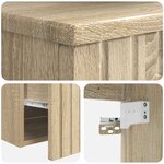vidaXL Meuble de lavabo mural Chêne Sonoma 49 x 41 x 63 cm