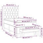 vidaXL Sommier à lattes de lit avec matelas Marron foncé 80x200 cm