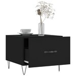 vidaXL Tables basses 2 Pièces noir 50x50x40 cm bois d'ingénierie
