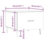 vidaXL Tables basses 2 Pièces sonoma gris 50x50x40 cm bois d'ingénierie