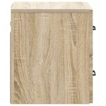 vidaXL Cabinet de chevet mural 2 Pièces Chêne Sonoma 34 5 x 33 x 40 cm