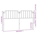 vidaXL Tête de lit métal blanc 200 cm