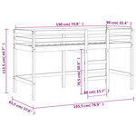 vidaXL Lit mezzanine enfants avec tunnel sans matelas bleu 90x190 cm