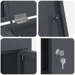 vidaXL Boîte de dépôt de colis Anthracite 44.5 x 29 x 110.5 cm Acier