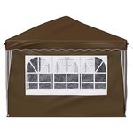 vidaXL Tente de fête pop-up 575 x 288 x 245 cm Taupe