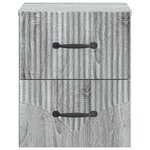 vidaXL Cabinet de chevet mural 2 pc Sonoma gris 34 5 x 33 x 40 cm