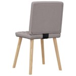 vidaXL Chaises à manger lot de 4 taupe tissu